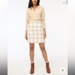 J. Crew Plaid Wool Blend A line Mini Skirt